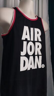 Nike Air Jordan Black Basketball Mesh Jersey Youth XL 12-13 Years